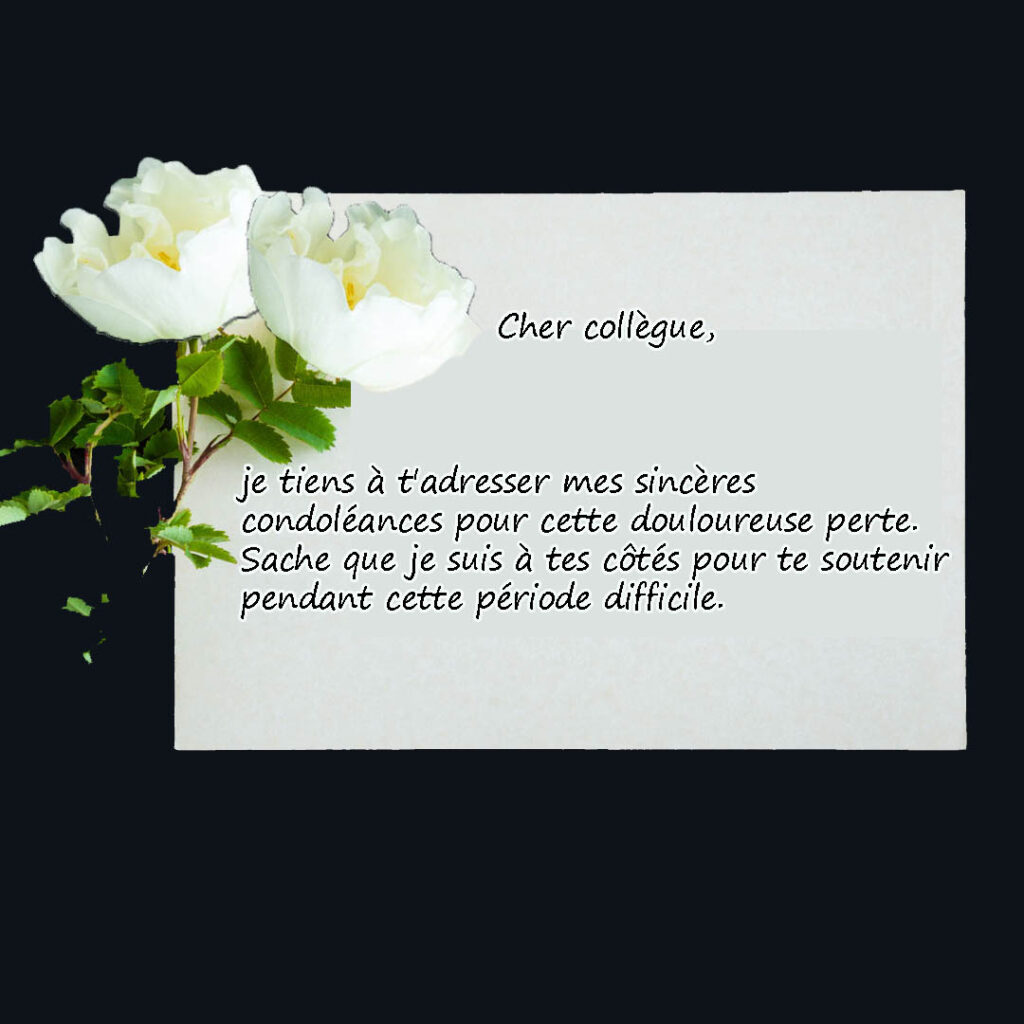 Texte Condol ances Pour Un Coll gue DYVAY