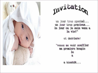 Invitation anniversaire bébé