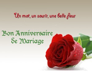 Carte voeux anniversaire de mariage