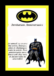 Carte d'anniversaire batman