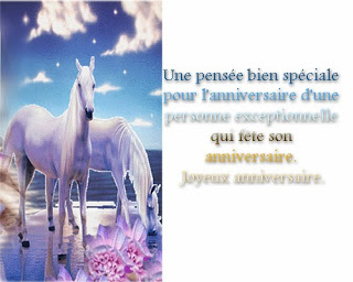 Carte d'anniversaire de chevaux