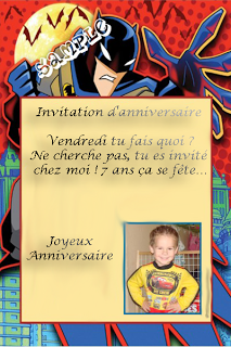 Carte d'anniversaire batman