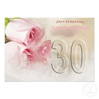 Invitation anniversaire 30 ans