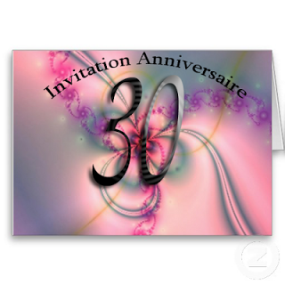 Invitation anniversaire 30 ans