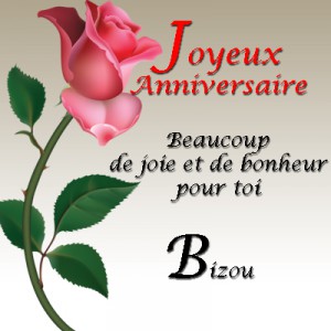 Carte anniversaire rose