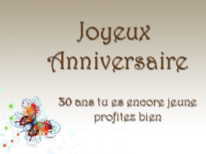 Carte invitation anniversaire 30 ans