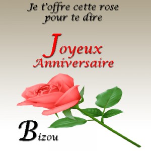 Carte anniversaire rose