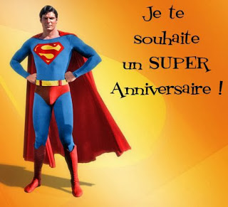 Carte d'anniversaire comique superman