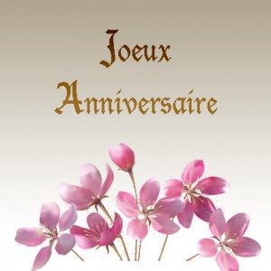 Carte fleur anniversaire 