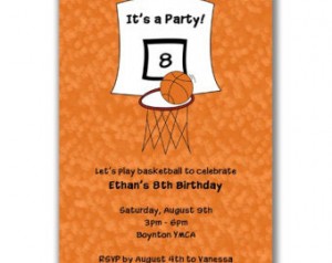 Invitation anniversaire basketball