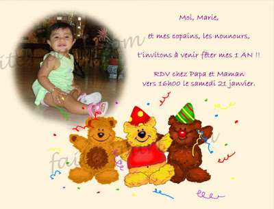 Invitation anniversaire avec photo gratuit