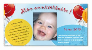  Invitation anniversaire bébé 1 an