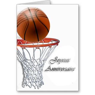 Carte d'anniversaire basket