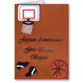 Carte d'anniversaire basket