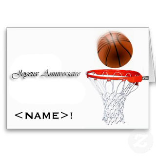 Carte d'anniversaire basket