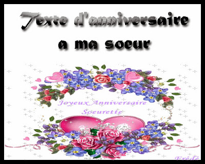 Texte d'anniversaire a ma soeur