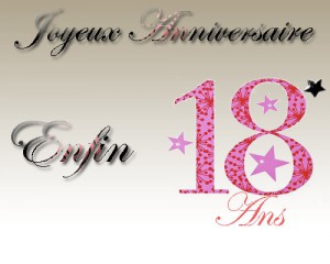 Carte anniversaire 18 ans