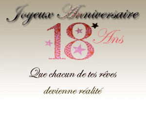 Carte anniversaire 18 ans