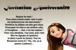 Carte invitation anniversaire fille