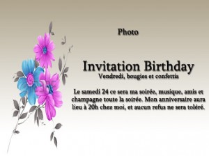 Faire part anniversaire gratuit avec photo