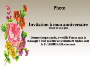 Faire part anniversaire gratuit avec photo