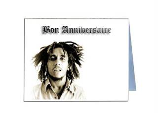 Carte d'anniversaire bob marley