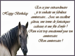 Carte d'anniversaire cheval à imprimer