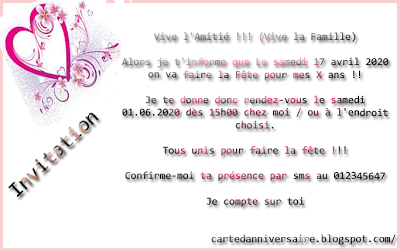 Invitation anniversaire adulte à imprimer gratuit