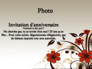 Faire part anniversaire gratuit avec photo