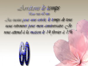 Carte invitation anniversaire 60 ans