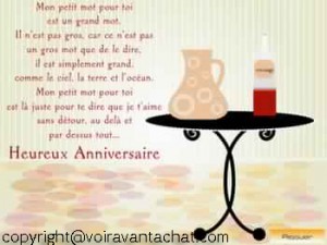 Joyeux anniversaire mon amour poème