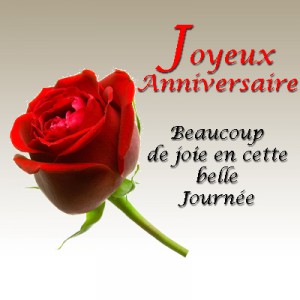 Carte anniversaire rose