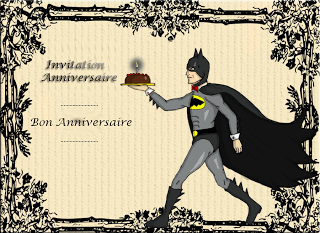 Carte d'anniversaire batman