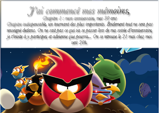 Invitation anniversaire angry birds