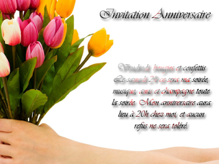 Invitation anniversaire à imprimer gratuit