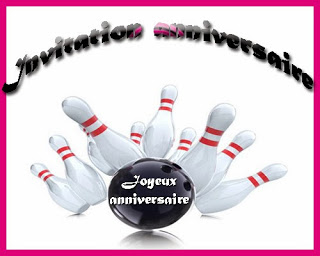 Invitation anniversaire bowling