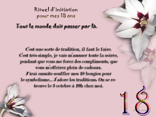 Invitation anniversaire 18 ans