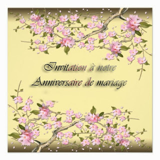 Invitation anniversaire de mariage