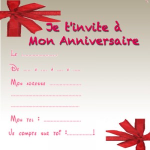 Carte invitation anniversaire gratuite